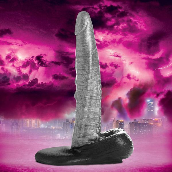 Creature s The Gargoyle Rock Hard Silicone Dildo Silver 23.6 Cm Fantasy Fantasy Dildos