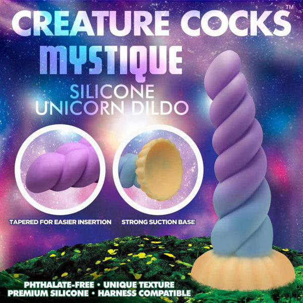 Creature s Mystique Silicone Unicorn Dildo Coloured 21 Cm Fantasy Fantasy Dildos