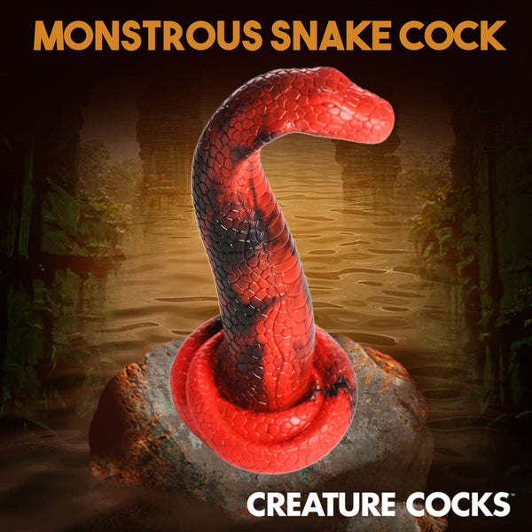 Creature s King Cobra Silicone Dildo Red 21.4 Cm Fantasy Fantasy Dildos