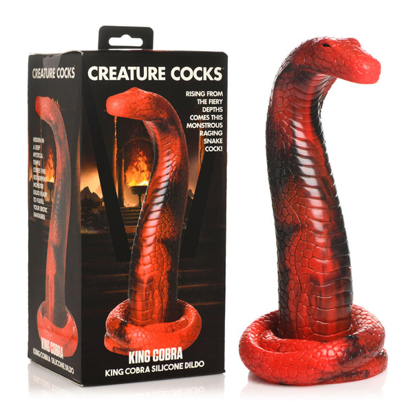Creature s King Cobra Silicone Dildo Red 21.4 Cm Fantasy Fantasy Dildos