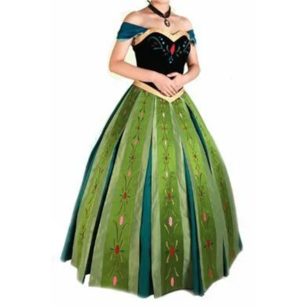 Athemis Movie Ice Anna Cosplay Dress Princess Coronation Costume Custom Size Anime Costumes Women