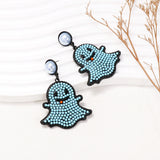 Earrings Veile Studios Cartoon Funny Cute Little Pearl Halloween Ghost Face For Festive Wear