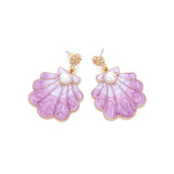 Earrings Veile Studios European And American Fashion Gradient Alloy Drip Oil Shell