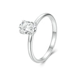 Rings Veile Studios One Carat Moissanite Diamond Ring In Pure Silver Classic Wedding
