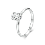 Rings Veile Studios One Carat Moissanite Diamond Ring In Pure Silver Classic Wedding
