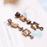 Earrings Veile Studios Elegant Socialite Geometric Irregular Sparkling Gemstone Diamond