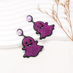 Earrings Veile Studios Cartoon Funny Cute Little Pearl Halloween Ghost Face For Festive Wear