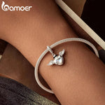 Veile Studios Bamoer Custom 2024 Jewelry Sterling Silver Pet Memorial Charm Pendant Heart Necklaces & Pendants