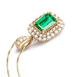 Necklaces & Pendants Veile Studios European And American Square Pendant Necklace For Women With Crystal Zirconium