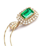 Necklaces & Pendants Veile Studios European And American Square Pendant Necklace For Women With Crystal Zirconium