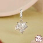 Bracelets Veile Studios Silver Charm Original Maple Leaf Pendant S925 Bracelet Beads Decoration