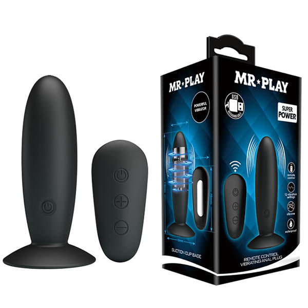 Mr Play Remote Control Vibrating Anal Plug Black Usb Rechargeable Butt With Wireless Vibrating Butt Plugs