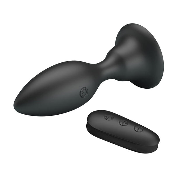 Mr Play Vibrating Anal Plug Black 10.8 Cm Usb Rechargeable Butt With Remote Vibrating Butt Plugs