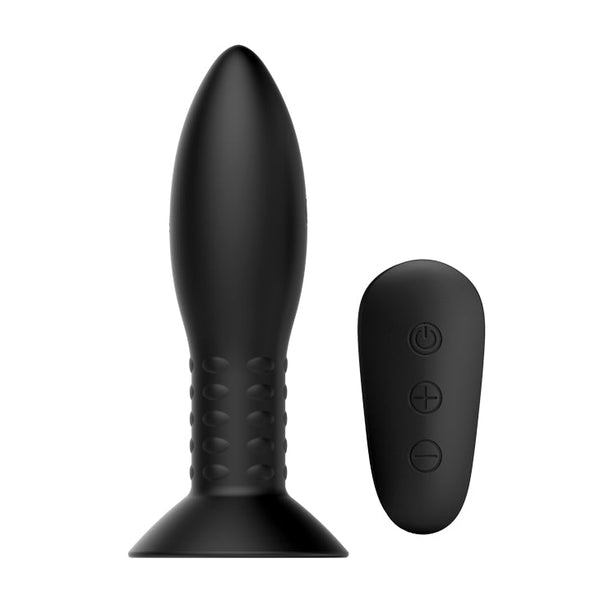 Mr Play Rotation Beads Anal Plug Black Usb Rechargeable Beaded Butt With Wireless Remote Anal Balls & Beads