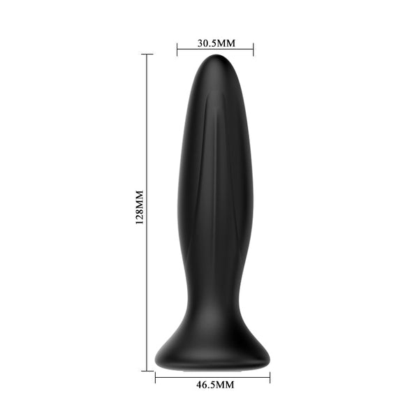 Mr Play Vibrating Anal Plug Black 12.8 Cm Usb Rechargeable Butt Vibrating Butt Plugs