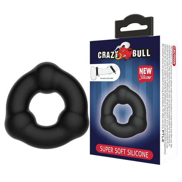 Crazy Bull Beaded  Ring Black  Rings