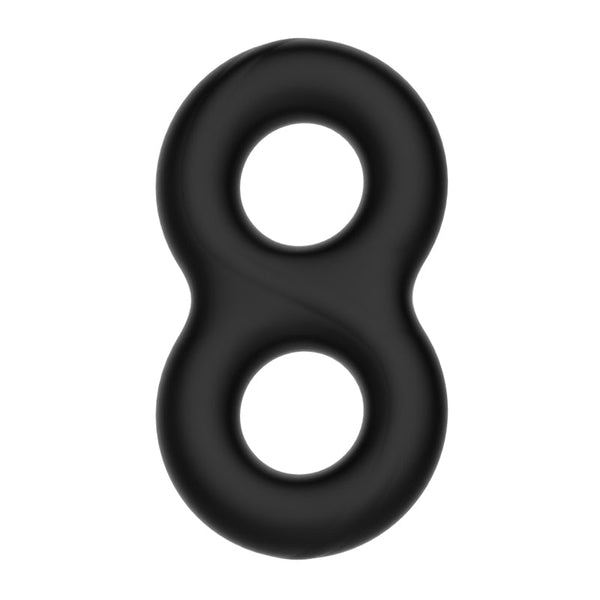 Crazy Bull Double Donut  & Ball Ring Black  Rings