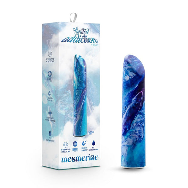 Limited Addiction Mesmerize Power Vibe Azure Blue 10.2 Cm Usb Rechargeable Bullet Bullets
