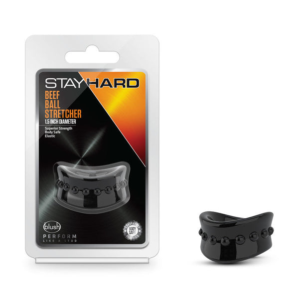 Stay Hard Beef Ball Stretcher Black 3.8 Cm Ring  Rings