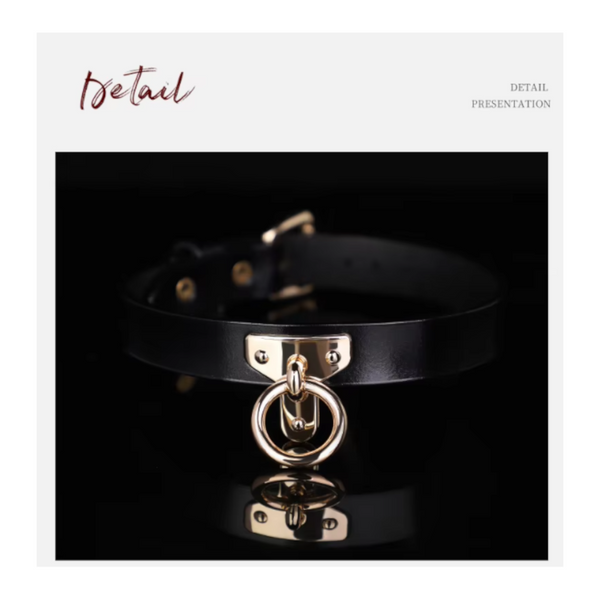 Blackwolf  Genuine Leather Collar Slave Bed Neck Restraint With Leash  Erotic Sex Toys For Women Couples Adult Games Collars & Leashes