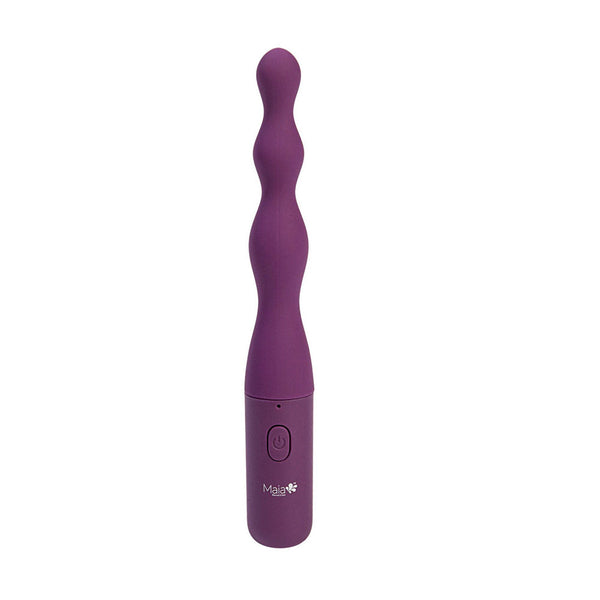 Maia Dani Purple 17.8 Cm Usb Rechargeable Beaded  Vibrating Butt Plugs