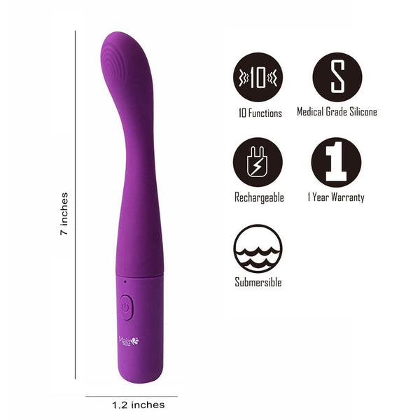 Maia Chelsi Purple 17.8 Cm Usb Rechargeable  Wireless s
