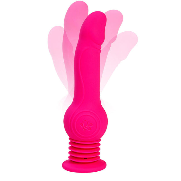 Maia Tegan Pink 23.6 Cm Usb Rechargeable Jumping Vibrating Dong With Remote Realistic Dildos
