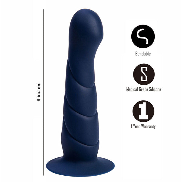Maia Marin Blue Dark 20.3 Cm Dong Realistic Dildos