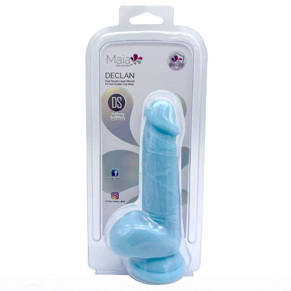 Maia Declan Blue 16.5 Cm Dual Density Dong Realistic Dildos