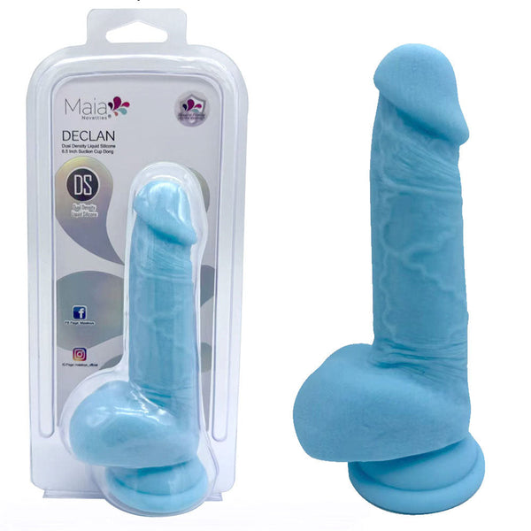 Maia Declan Blue 16.5 Cm Dual Density Dong Realistic Dildos