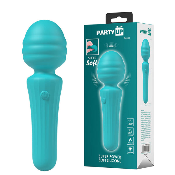 Party Up Duuna Teal 16.9 Cm Usb Rechargeable Massage Wand Massagers & Wands