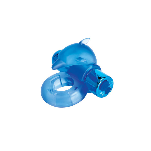 Bodywand Rechargeable Dancing Dolphin Ring Blue Usb Vibrating   Rings