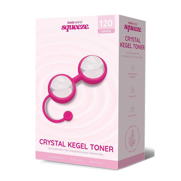 Bodywand Squeeze Crystal Kegel Toner Glass Weighted Balls Set Kegel Exercisers