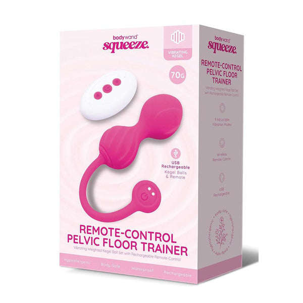 Bodywand Squeeze Remote Control Pelvic Floor Trainer Pink Usb Rechargeable Weighted Kegel Balls With Kegel Exercisers