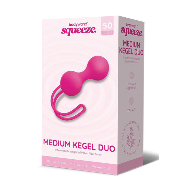 Bodywand Squeeze Medium Kegel Duo Pink Balls 50 Grams Kegel Exercisers