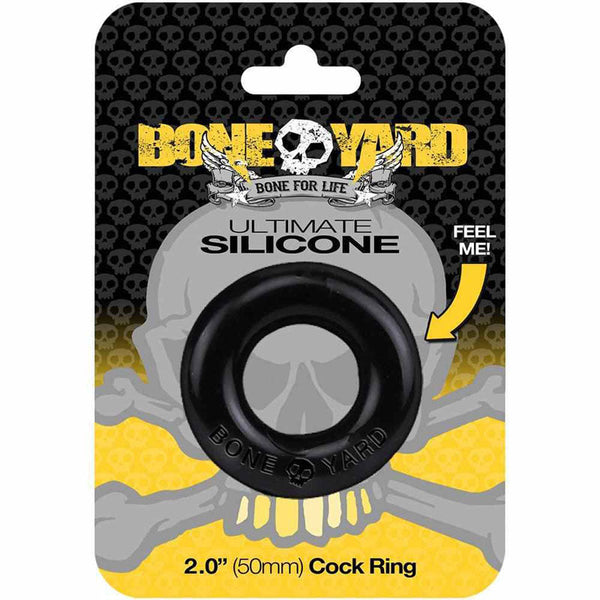 Boneyard Ultimate Silicone Ring Black 50Mm   Rings