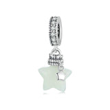 Veile Studios Silver Charm Star Wishing Bottle Pendant Luminous Stone S925 Bracelet Beads Bracelets