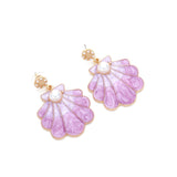 Earrings Veile Studios European And American Fashion Gradient Alloy Drip Oil Shell