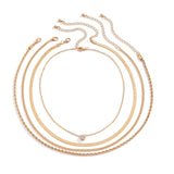 Veile Studios Retro Snake Bone Twist Chain Necklace With Rhinestone Pendant For Women Necklaces & Pendants