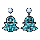 Earrings Veile Studios Cartoon Funny Cute Little Pearl Halloween Ghost Face For Festive Wear