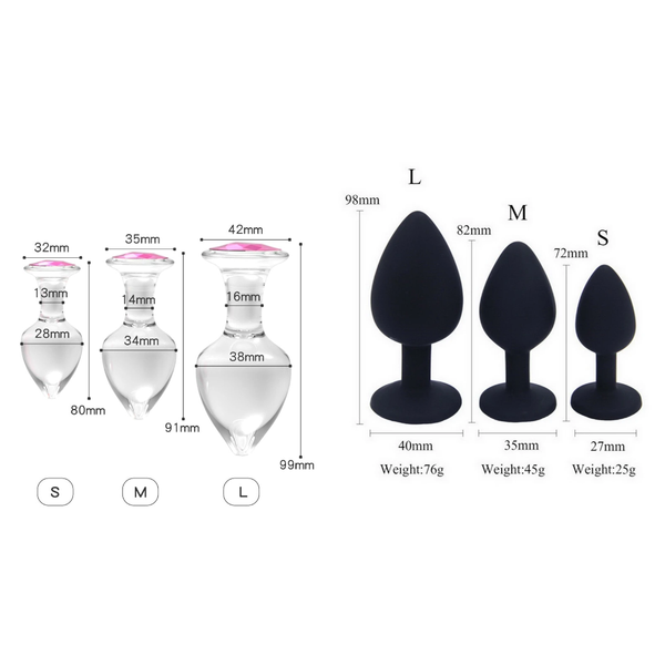 Crystal Anal Plug Sex Toys Adult Games Dildos  Product Shop Butt Non Vibrating Butt Plugs