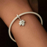 Bracelets Veile Studios Silver Charm Original Maple Leaf Pendant S925 Bracelet Beads Decoration