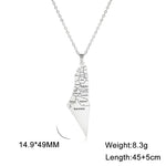 Veile Studios Laser Marking Israel Map Pendant 304 Stainless Steel Necklace Necklaces & Pendants
