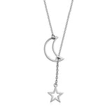 Necklaces & Pendants Veile Studios Star Moon Pendant Minimalist Necklace For Women With Adjustable Length