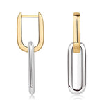 Veile Studios Two Colour Chain Clause Creative Girls Light Luxury High End Earring Accessories Earrings