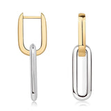 Veile Studios Two Colour Chain Clause Creative Girls Light Luxury High End Earring Accessories Earrings