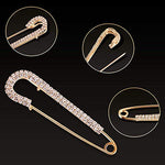 Brooches Veile Studios One Line Set Brooch Double Headed Pearl Zircon Anti Glare Large Safety Pin