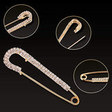 Brooches Veile Studios One Line Set Brooch Double Headed Pearl Zircon Anti Glare Large Safety Pin
