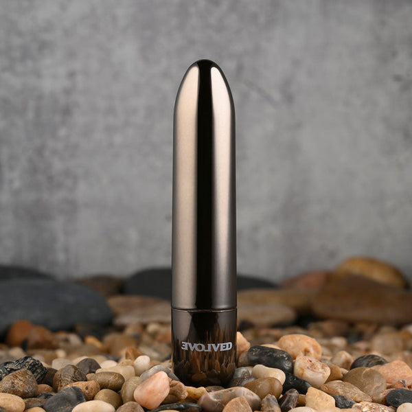 Evolved Real Simple Black Chrome 10 Cm Usb Rechargeable Bullet Bullets