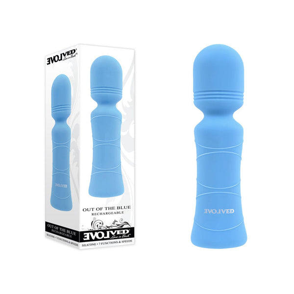 Evolved Out Of The Blue 10.5 Cm Usb Rechargeable Mini Massager Wand Massagers & Wands